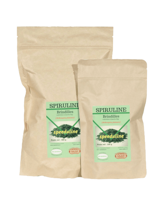 Spiruline française pure paillettes / brindilles 100 gr