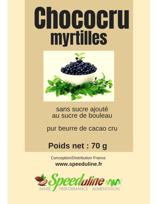 CHOCOCRU NOIR Myrtilles, gamme CHOCOCRU, fort et doux à la fois.