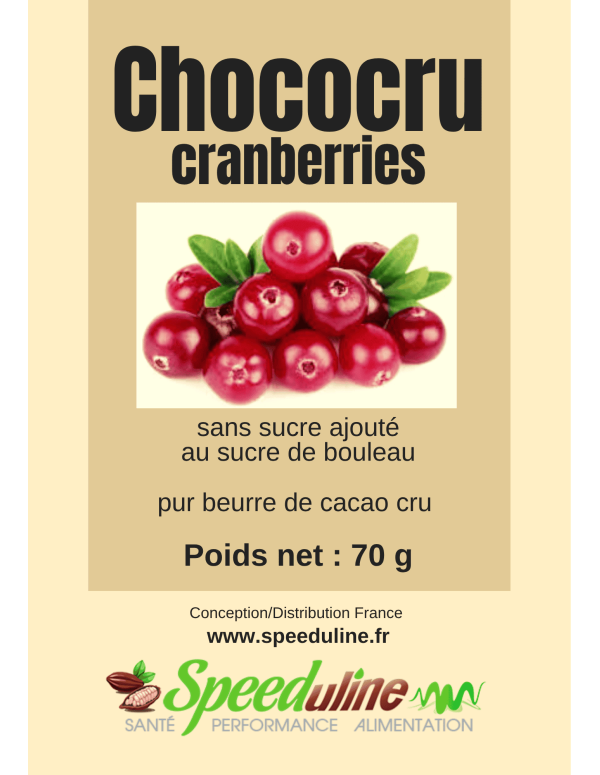 Chococru Noir Cranberries Bio