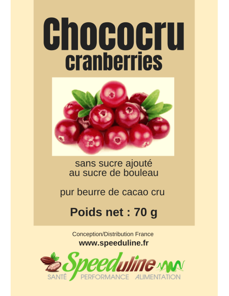 Chococru Noir Cranberries Bio