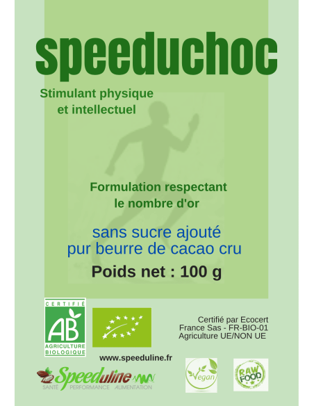 SPEEDUCHOC, un chocolat hyper tonique, dynamisant, concentration.