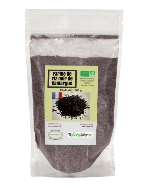 Farine de riz noir bio de Camargue 300 g - anti-oxydants et anti-cholestérol.